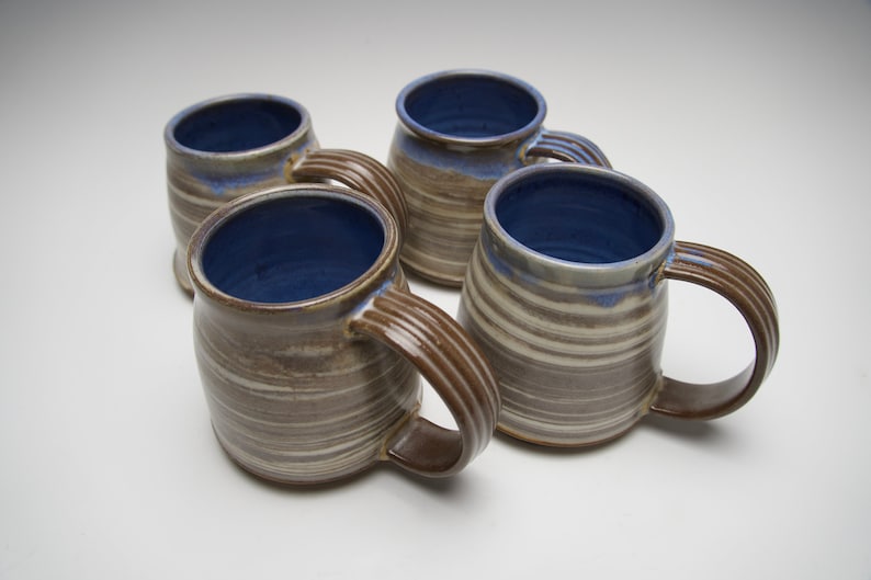 Marbled clay mugs