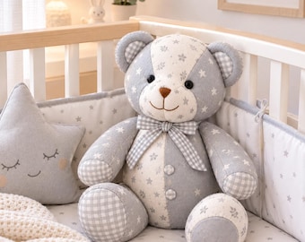 Memory bear pattern Simplicity pattern Plush sewing pattern Memorial bear Teddy bear pattern Keepsake bear Plushie Patchwork Keepsake Teddy