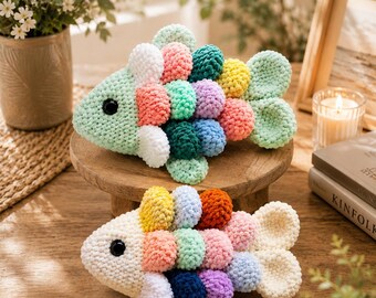 No-Sew Crochet Fidget Fish Pattern, Sensory Amigurumi Toy (Digital Download)