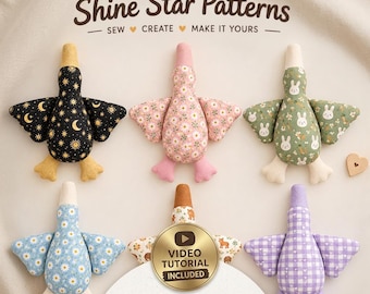 Sleepy Duck Sewing Pattern Nursery Decor Plush toy(PDF Digital pattern)