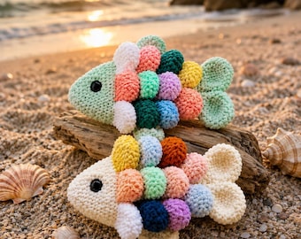 No-Sew Crochet Fidget Fish Pattern, Sensory Amigurumi Toy (Digital Download)