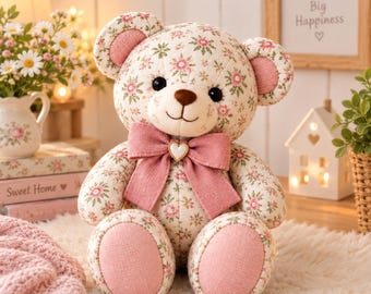 Patron de couture PDF pour ours en peluche souvenir, patron d'ours en peluche, gabarit d'ours à conserver, ours en peluche à faire soi-même, patron de couture pour débutants
