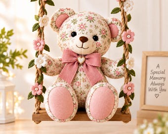 Memory Bear Sewing Pattern PDF, Teddy Bear Pattern, Keepsake Bear Template, DIY Plush Bear, Beginner Sewing Pattern