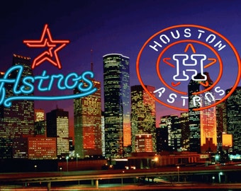 Astros Skyline PNG for tumbler sublimation