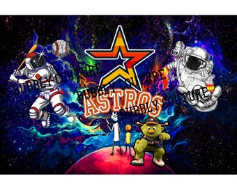 Space City Astros Baseball Tumbler Design