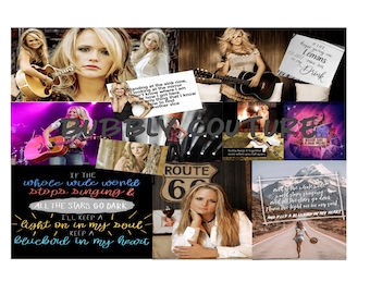 Miranda Lambert Collage PNG for sublimation tumblers