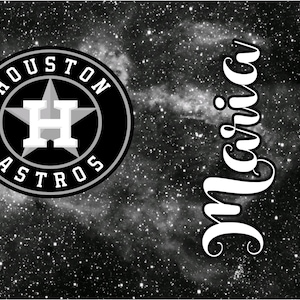 Black Space Astros Tumbler Design for Sublimation