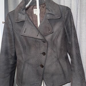 Vintage 2007 Armani Collezioni Embossed Python Asymmetrical Blazer Jacket 44/8