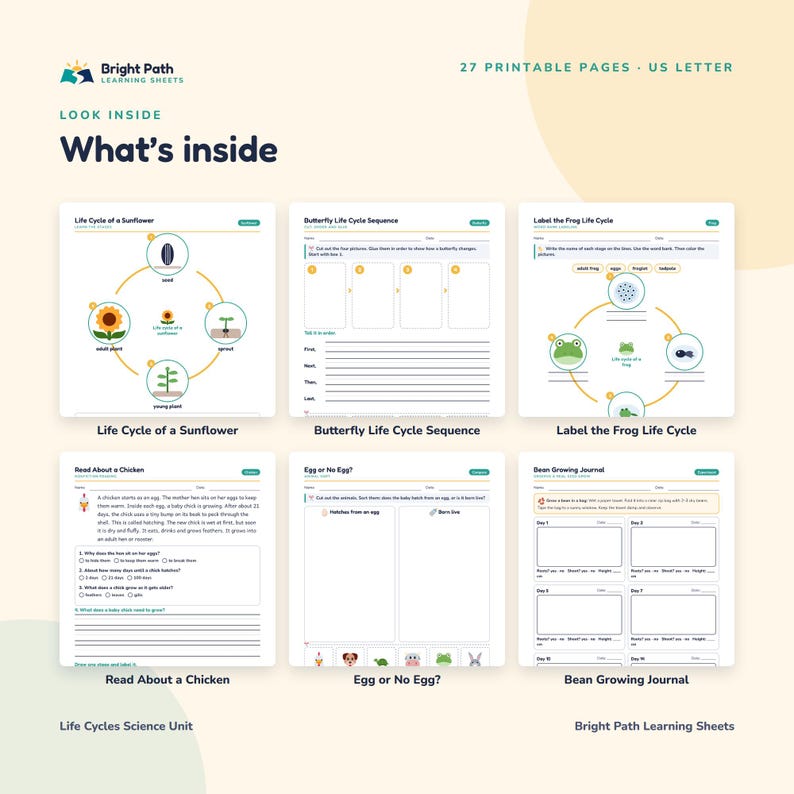 Poultry Guide.pdf Life Cycle Worksheets | Butterfly, Frog, Chicken, Sunflower ...