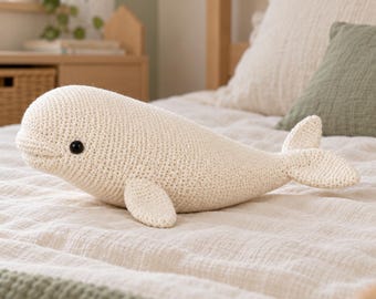 Beluga Whale Crochet Pattern, White Amigurumi Sea Animal, Digital PDF
