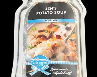Jens Potato Soup Mix and Recipe** Creamy Comfort Food Spice Seasoning Mix EASY !TOP! Seller Cheesy Potato Soup ~ Gift Basket Giving ~ Creamy