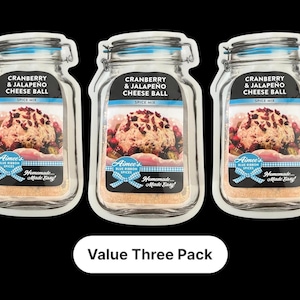 Cranberry & Jalapeño Cheese Ball Spice Seasoning Mixes &quot;Value 3 Pack Bulk Savings” Sweet Heat ~ TOP Seller ~ Perfect Gift ~ Party Dip Spread