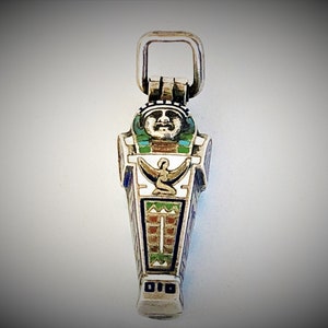 Egyptian Revival Enamel Mummy Locket