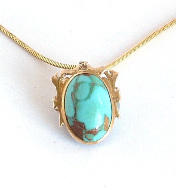 Victorian Turquoise Pendant