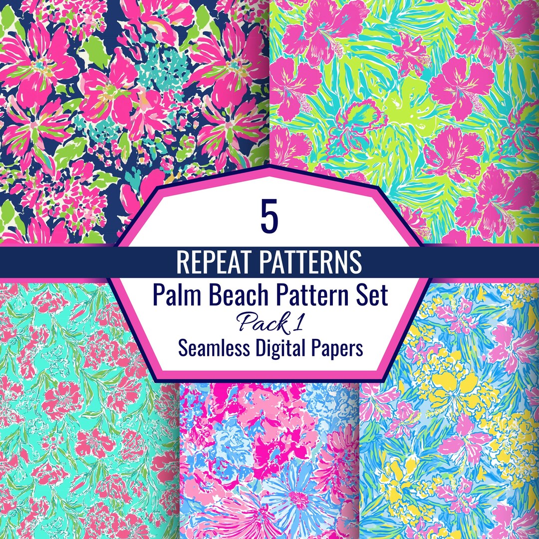 Seamless Tropical Repeat Patterns , Preppy Floral Print, Island Pattern ...