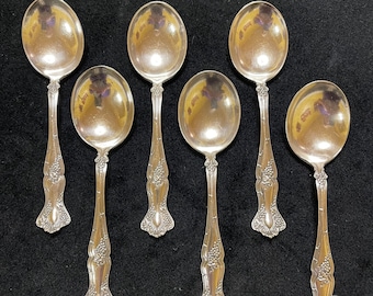 Six Rogers Bros 1847 Vintage 1904 Soup Spoons