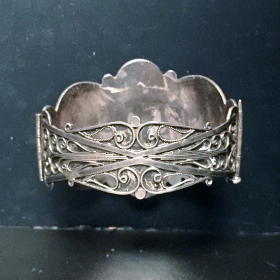 Arabic Calligraphy Silver hinged cuff bracelet - image 4