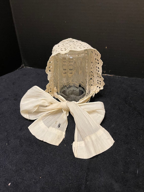 Antique Baby Bonnet with lace