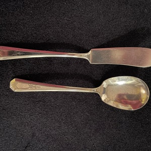 Rogers La France Butter Knife and Sugar Spoon