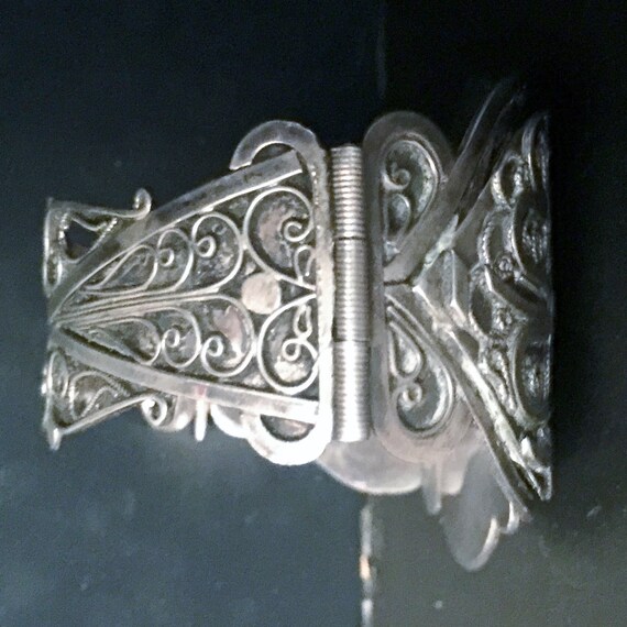 Arabic Calligraphy Silver hinged cuff bracelet - image 2