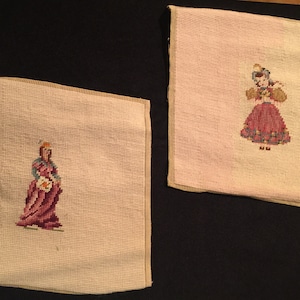 Vintage Needlepoint Pillow Panels
