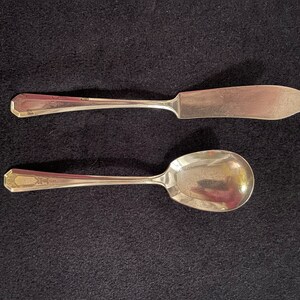 Wm. Rogers La France Silverplate spoon and butter knife