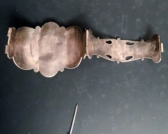 Arabic Calligraphy Silver hinged cuff bracelet - image 6