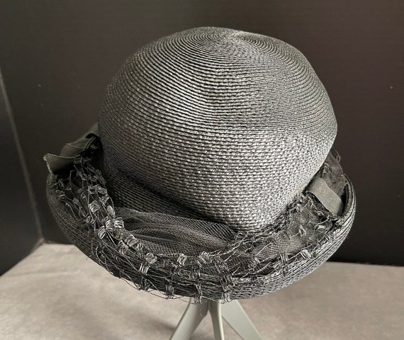 Patrice black straw hat - image 2