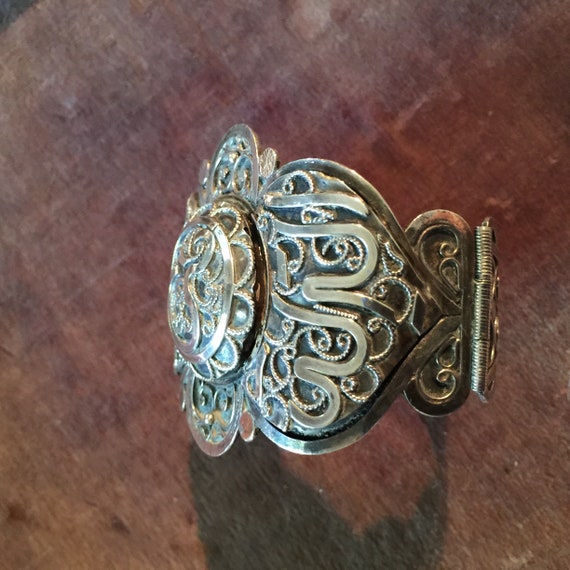 Arabic Calligraphy Silver hinged cuff bracelet - image 8