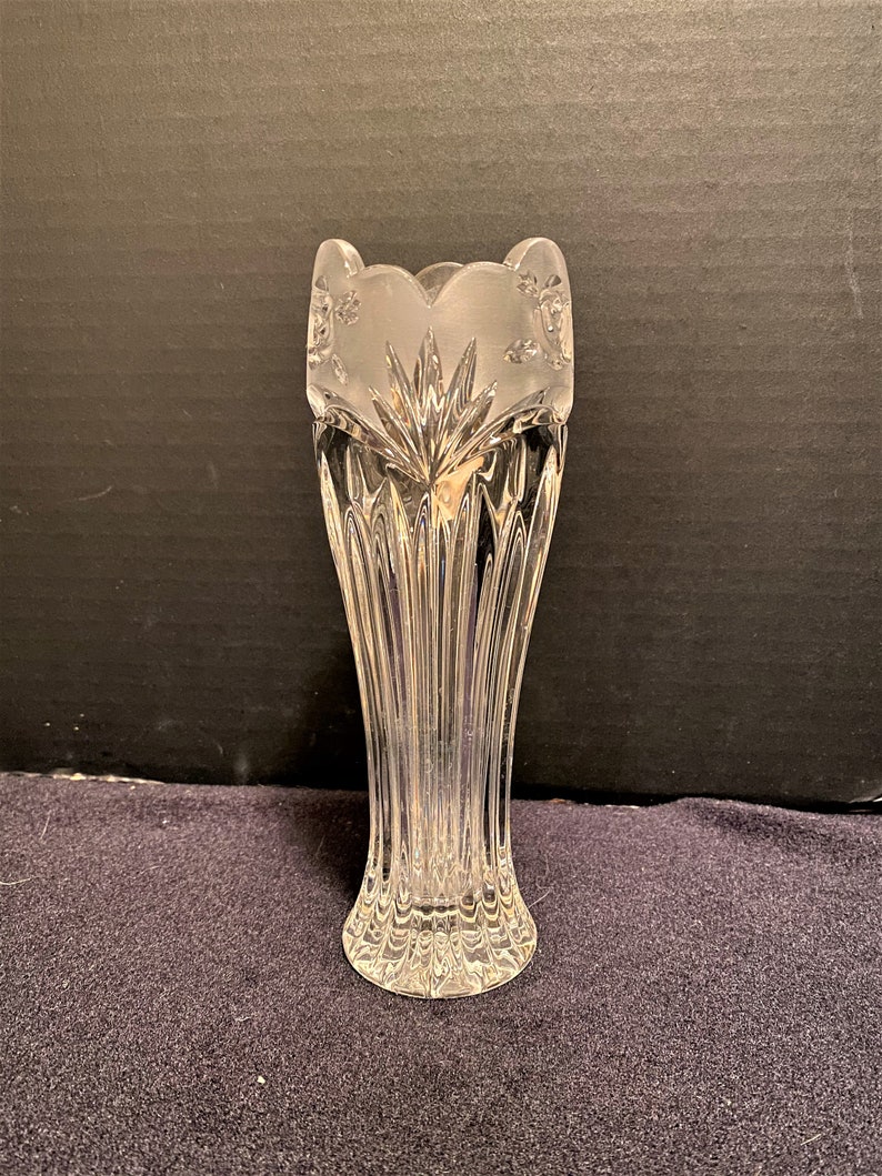 Oneida Sweetheart Rose Lead Crystal Vase & Flutes Etsy
