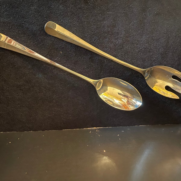 Silver Plate Salad Servers Etsy