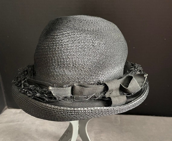 Patrice black straw hat - image 1