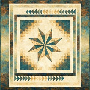 Farbverlauf Stern, Quilt Muster, Northcott, Stonehenge, Abstufungen, Ombre Bild 6