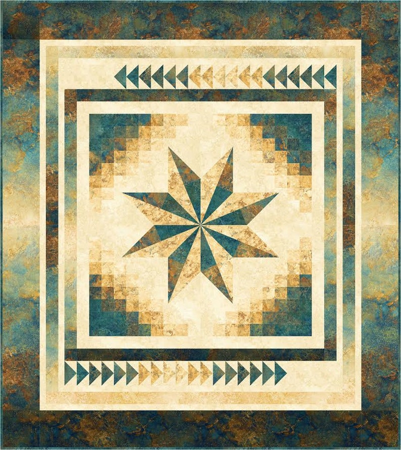 Farbverlauf Stern, Quilt Muster, Northcott, Stonehenge, Abstufungen, Ombre Bild 6