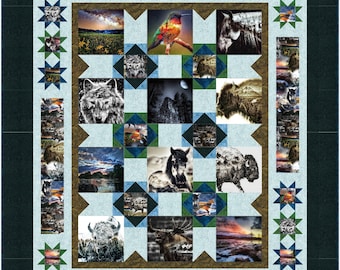 Wild World quilt pattern. Digital copy.