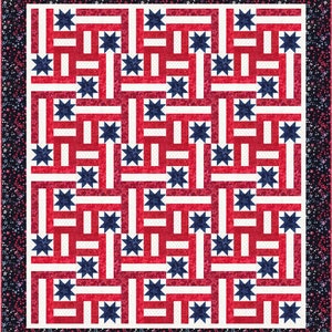 4th of July quilt pattern, The Fabric Addict, Quilt of Valor, batik, Valor by Timeless Treasures image 3