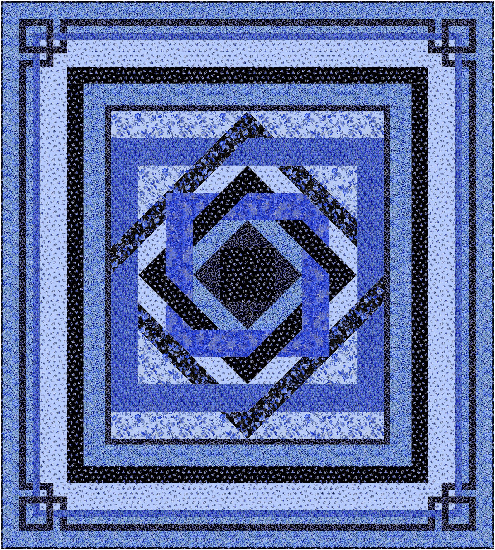 PDF Entwined Quilt Pattern Queen the Fabric Addict Etsy