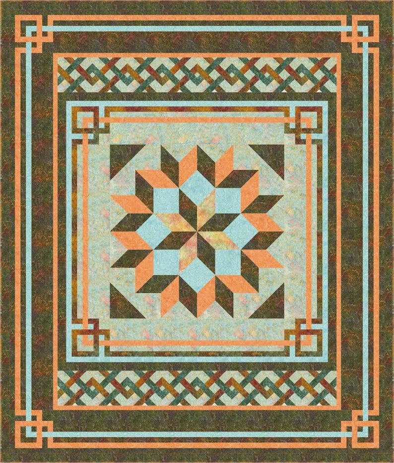 Carpenter's Square Quilt Pattern Queen Throw Twin Etsy Canada