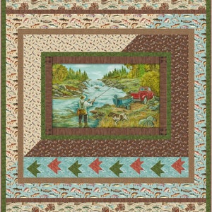 Go Fish quilt pattern by The Fabric Addict, Northcott, Rod and Reel image 1