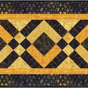 Licorice Twist Table Runner Pattern 3 sizes. Batiks. Brights. Quick Easy. Download copy.
