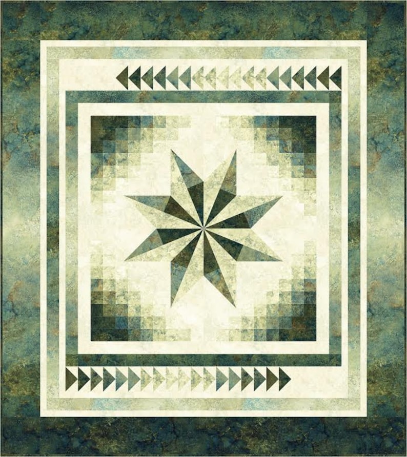 Farbverlauf Stern, Quilt Muster, Northcott, Stonehenge, Abstufungen, Ombre Bild 9