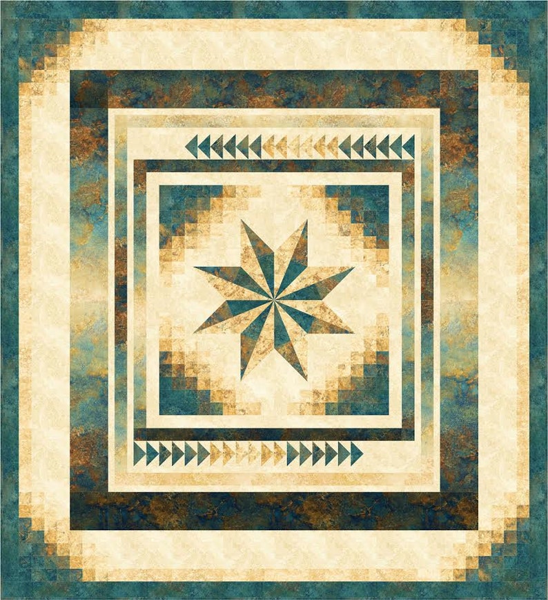 Farbverlauf Stern, Quilt Muster, Northcott, Stonehenge, Abstufungen, Ombre Bild 7
