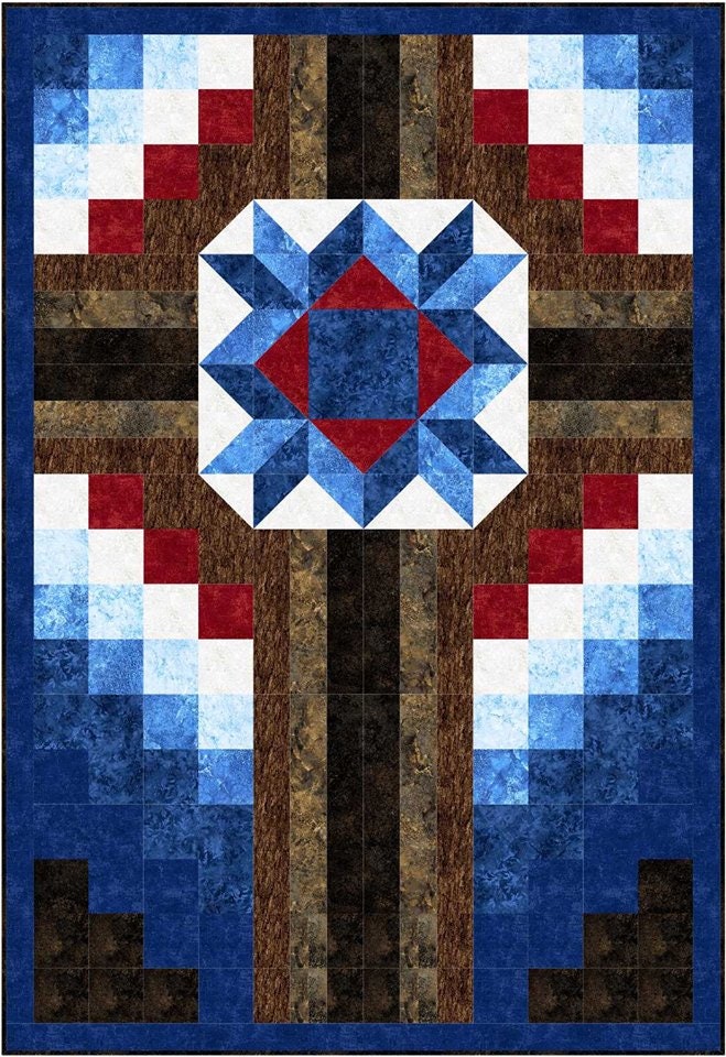 The Old Rugged Cross quilt pattern, Quilts of Valor, Northcott, Timeless Treasures
