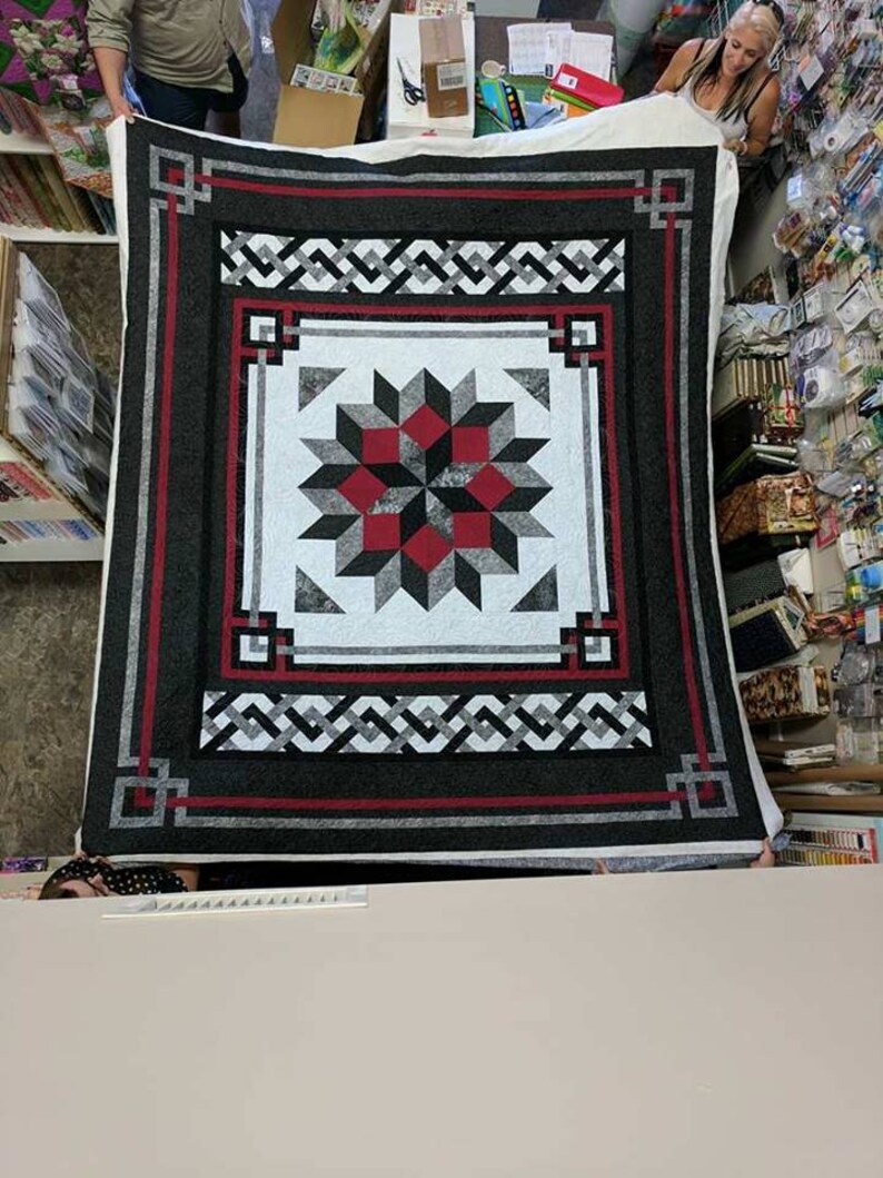 Carpenter's Square Quilt Pattern Queen Throw Twin Etsy Canada