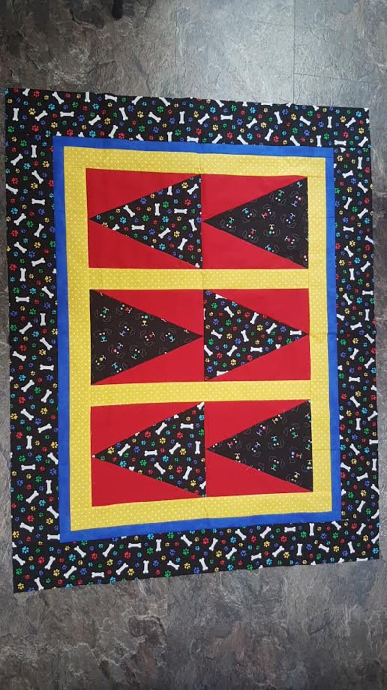 Pennant Race Easy Baby Quilt Pattern Etsy