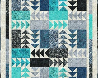 Rush Hour, PDF quilt pattern, batiks, Timeless Treasures, Passport, Dazzle, Tongs, Fabric Addict