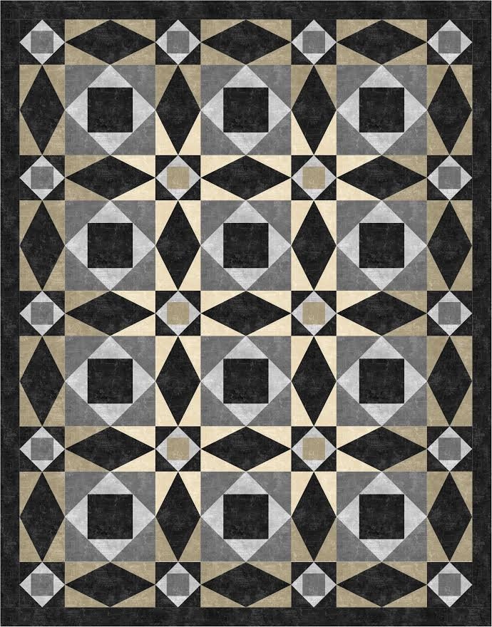 Waverly, quilt pattern, Storm at Sea variation, The Fabric Addict, Northcott, canvas, Timeless Treasures, batiks