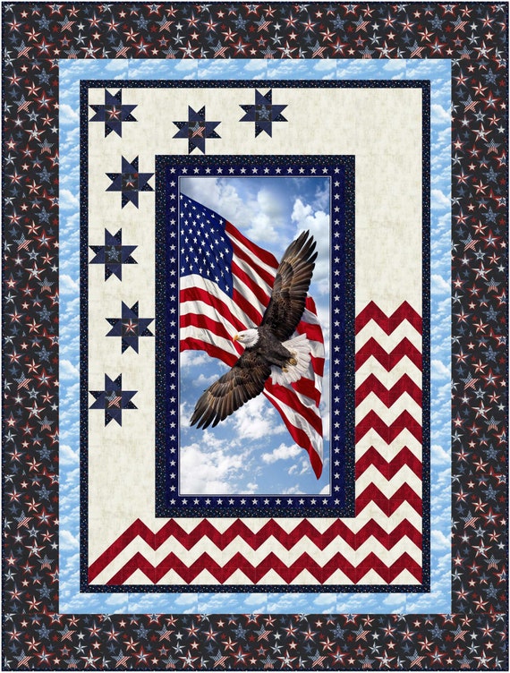 Spacious Skies Quilt Pattern Quilt of Valor Patriotic. Etsy