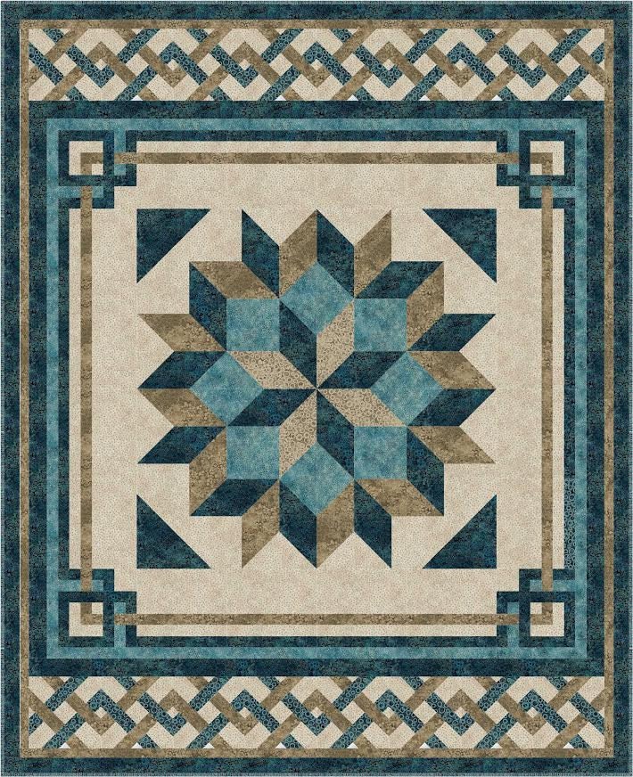 Carpenter's Square Quilt Pattern Queen Northcott Etsy