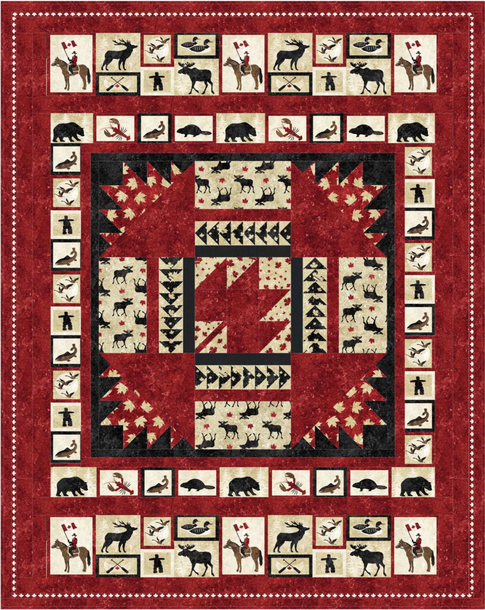 Pattern hard Copy to Make Oh Canada Quilt 60 X Etsy